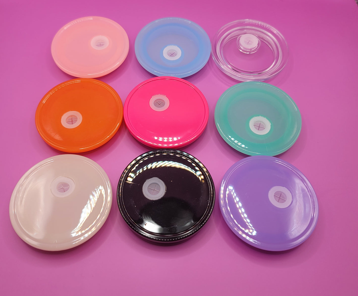 Jelly colored lids 16 oz
